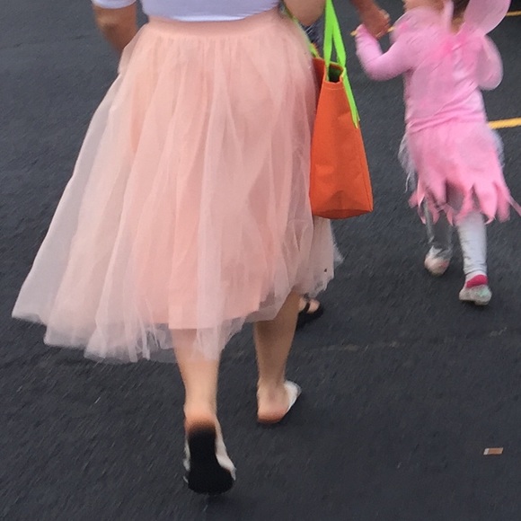 Windsor light pink tulle skirt with silver rhinestones - Picture 2 of 14